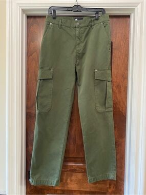 The Kooples Straight Cargo Pants in olive green US 30/FR 38 NWT MSRP 345